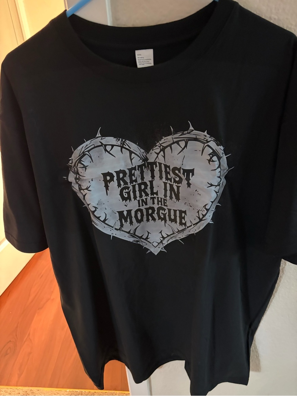 “Prettiest Girl in the Morgue” Graphic Tee - Black Size 2X
